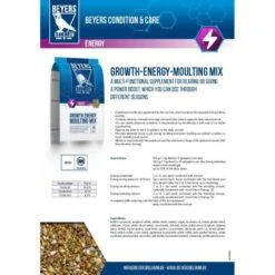 Beyers Growth Energy Moulting Mix -Uccelli Forniture Negozio beyers gem growth energy moulting mix 4kg 2 6389c51531320 g